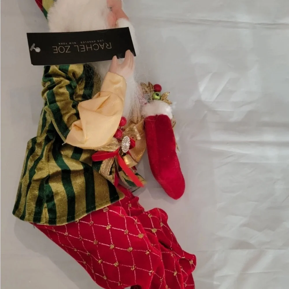 Christmas Santa Elf Shelf Sitter Posable Doll Mantel Decor Holiday Rachel Zoe 2'